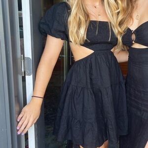 Black cut out dress